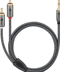 AUX 3,5mm jack til stereo RCA - 0,5m