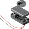 Batteriholder med kontakt til 2x AA