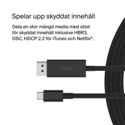 Belkin USB-C-kabel til Displayport 8K/60 Hz 2 m