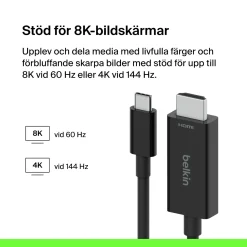 Belkin USB-C-kabel til HDMI 8K/60 Hz 2 m