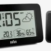 Braun digital vejrstation med baggrundsbelysning