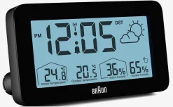 Braun digital vejrstation med baggrundsbelysning