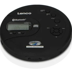 Bærbar Bluetooth® CD-MP3-afspiller med antishock Sort