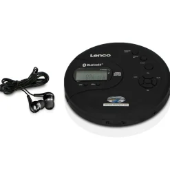 Bærbar Bluetooth® CD-MP3-afspiller med antishock Sort