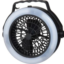 Campinglampe med ventilator, 65 lumen