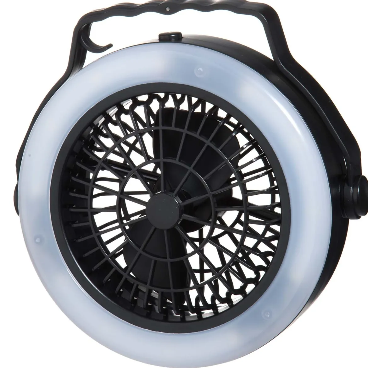 Campinglampe med ventilator, 65 lumen