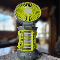 Campinglygte med myggefælde og ventilator, 3-i-1
