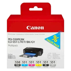 Canon PGI-550 og CLI-551 blækpatron 6-pakke