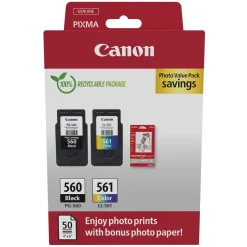 Canon PG-560 og CL-561 blækpatron 2-pak med fotopapir
