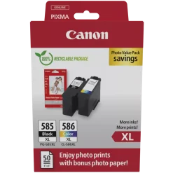 Canon PG-585XL/CL-586XL blækpatroner med fotopapir