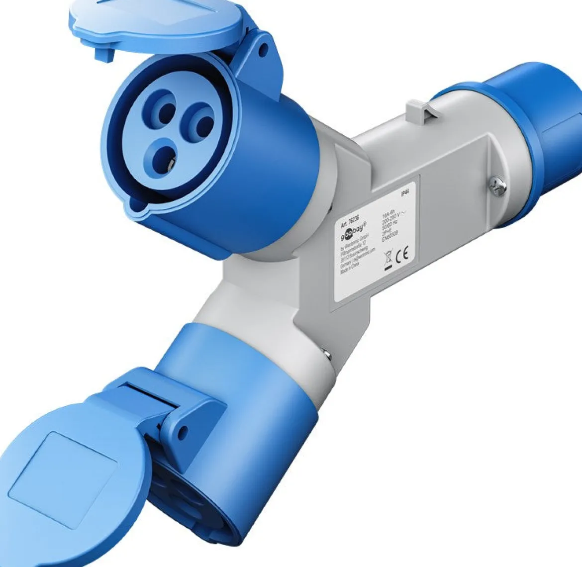 CEE-adapter – CEE-stik til 2× CEE-koblinger