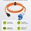 CEE-adapterkabel – CEE-kobling til sikkerhedsprop (Type F) – 5m