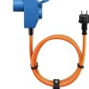 CEE-adapterkabel – sikkerhedsprop (Type F) til 90° CEE-kobling og sikkerhedskobling (Type F) – 1,5m