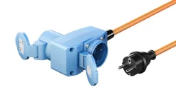 CEE-adapterkabel – sikkerhedsprop (Type F) til 90° CEE-kobling og sikkerhedskobling (Type F) – 1,5m