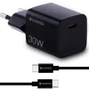 Champion 30W PD-lader i kompakt format - Sort (inkl. USB-C til USB-C-kabel)