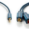Clicktronic Lyd kabel 3,5 mm til 2x RCA - 1 m