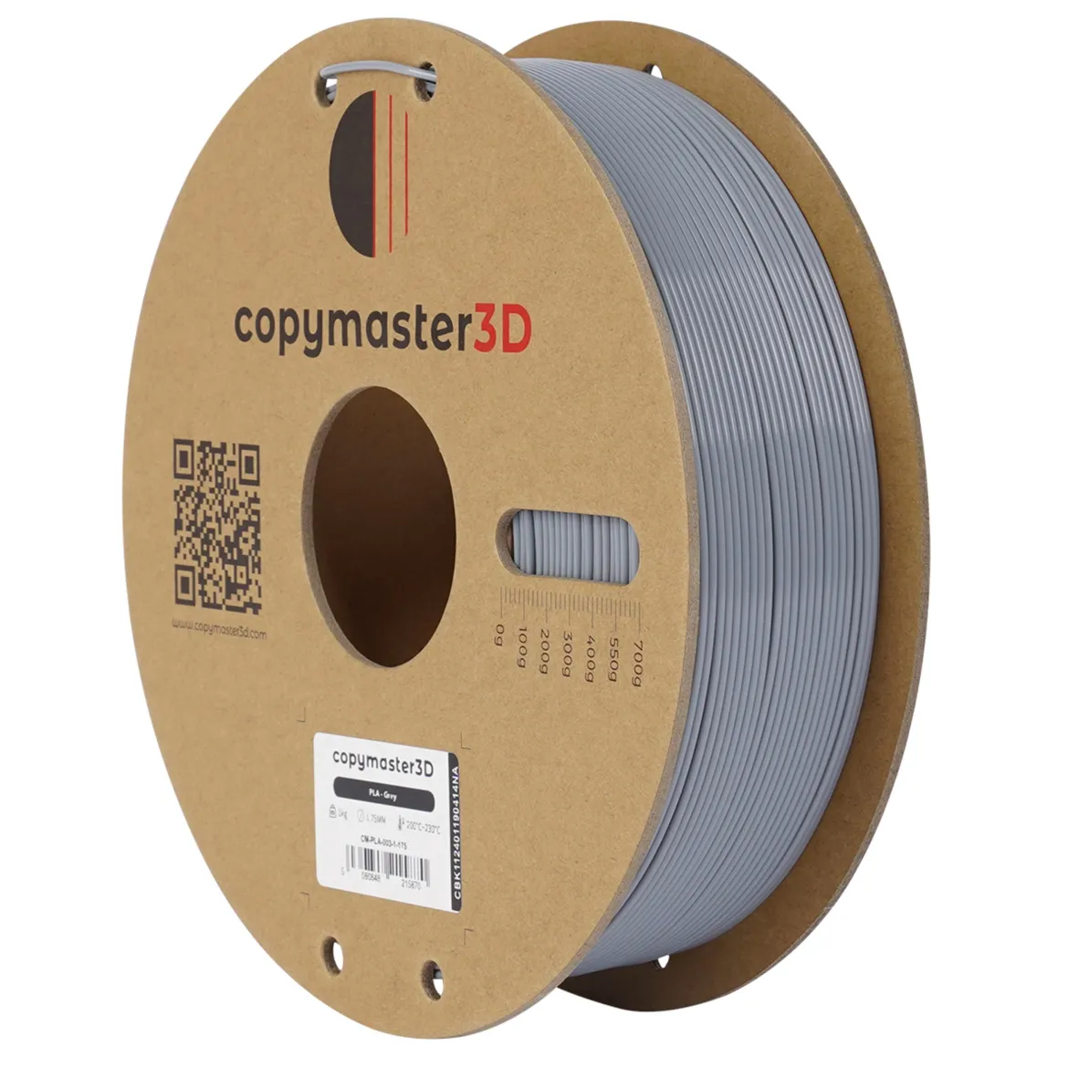 Copymaster3D PLA-filament til 3D-printer 1,75 mm - Grå