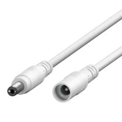 DC-forlængerledning 5,5x2,1 mm - 3 m Hvid