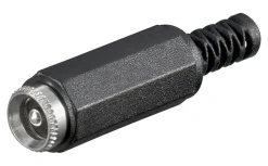 DC-stik med midterstift og loddeforbindelse - 2,5 mm