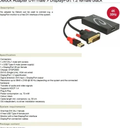 Delock DVI til DisplayPort 1.2 adapter - 4K