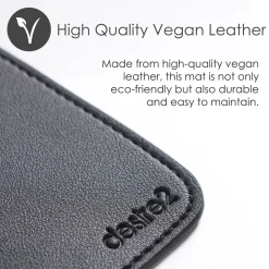 Desire2 Skrivebordsmåtte i vegansk læder 900-400 mm - Grå, 90-45 cm