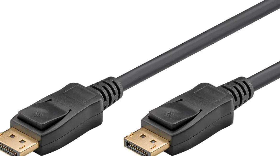 Displayport 2.1 8K/120Hz Kabel 5 m - Sort