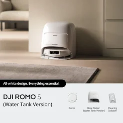 DJI ROMO S - Robotstøvsuger og moppe med 3D LiDAR - Vandtankversion