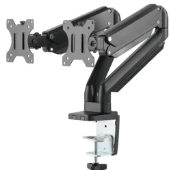 Dobbelt skærm bord beslag, 17 "-32", sort