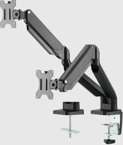 Dobbelt skærm bord beslag, 17 "-32", sort
