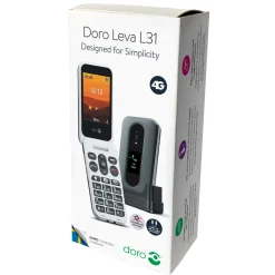 Doro Leva L31 mobiltelefon 4G - Sort/hvid