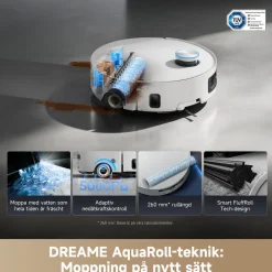 Dreame Aqua10 Ultra Roller robotstøvsuger med basestation