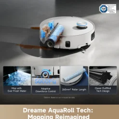 Dreame Aqua10 Ultra Roller robotstøvsuger med basestation
