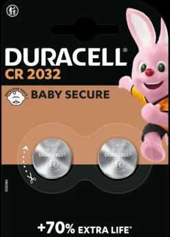 Duracell CR2032 lithium-knapcellebatterier, 2-pak