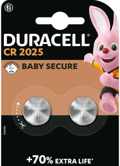 Duracell CR2025 Lithium Knapcellebatterier - 2 stk