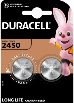 Duracell CR2450 Lithium Knapcellebatterier - 2 stk