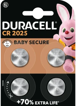 Duracell CR2025 Lithium Knapcellebatterier - 4 stk