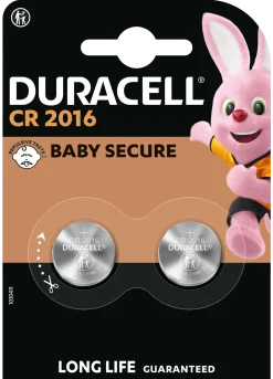 Duracell CR2016 Lithium Knapcellebatterier - 2 stk