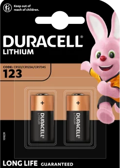 Duracell 123 Lithiumbatterier - 2 stk