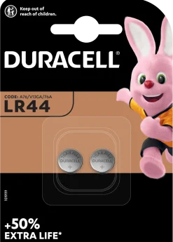 Duracell LR44 alkaline Knapcellebatterier - 2 stk