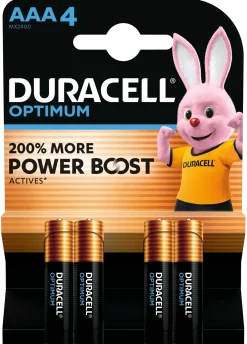 Duracell Optimum AAA-batterier - 4 stk