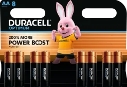 Duracell Optimum AA-batterier - 8 stk