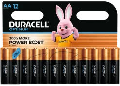Duracell Optimum AA-batterier - 12 stk