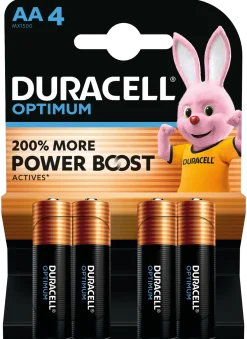 Duracell Optimum AA-batterier - 4 stk