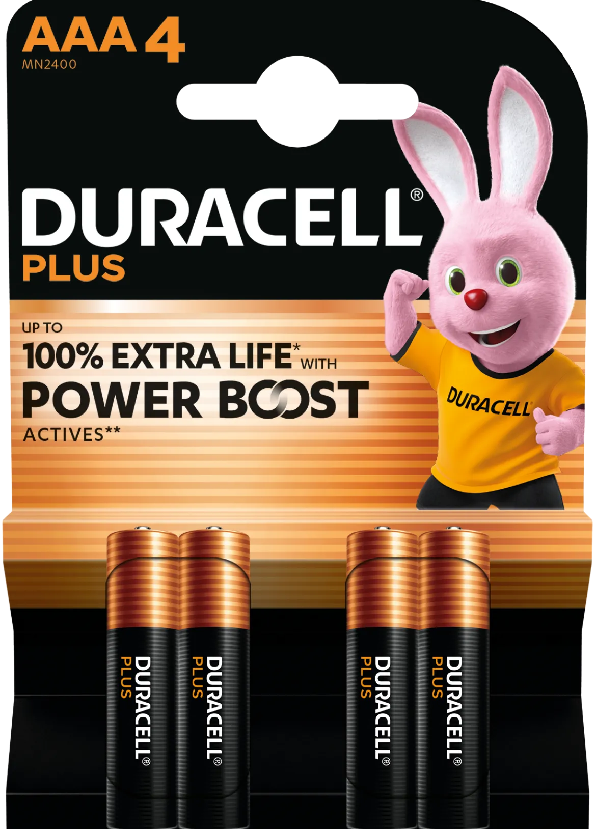 Duracell Plus Boost AAA-batterier - 4 stk