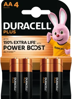 Duracell Plus Boost AA-batterier - 4 stk