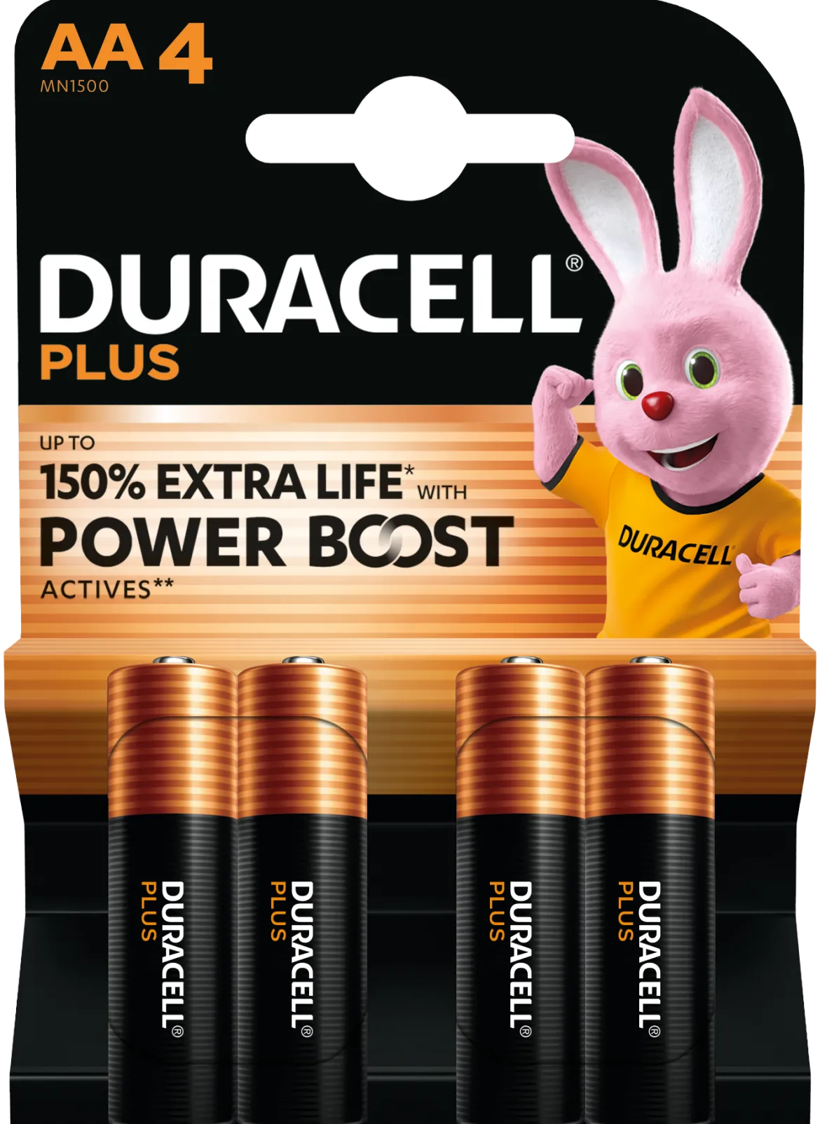 Duracell Plus Boost AA-batterier - 4 stk