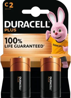 Duracell Plus C-batterier - 2 stk