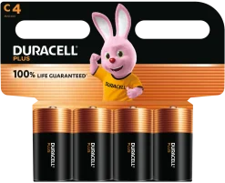 Duracell Plus C-batterier - 4 stk