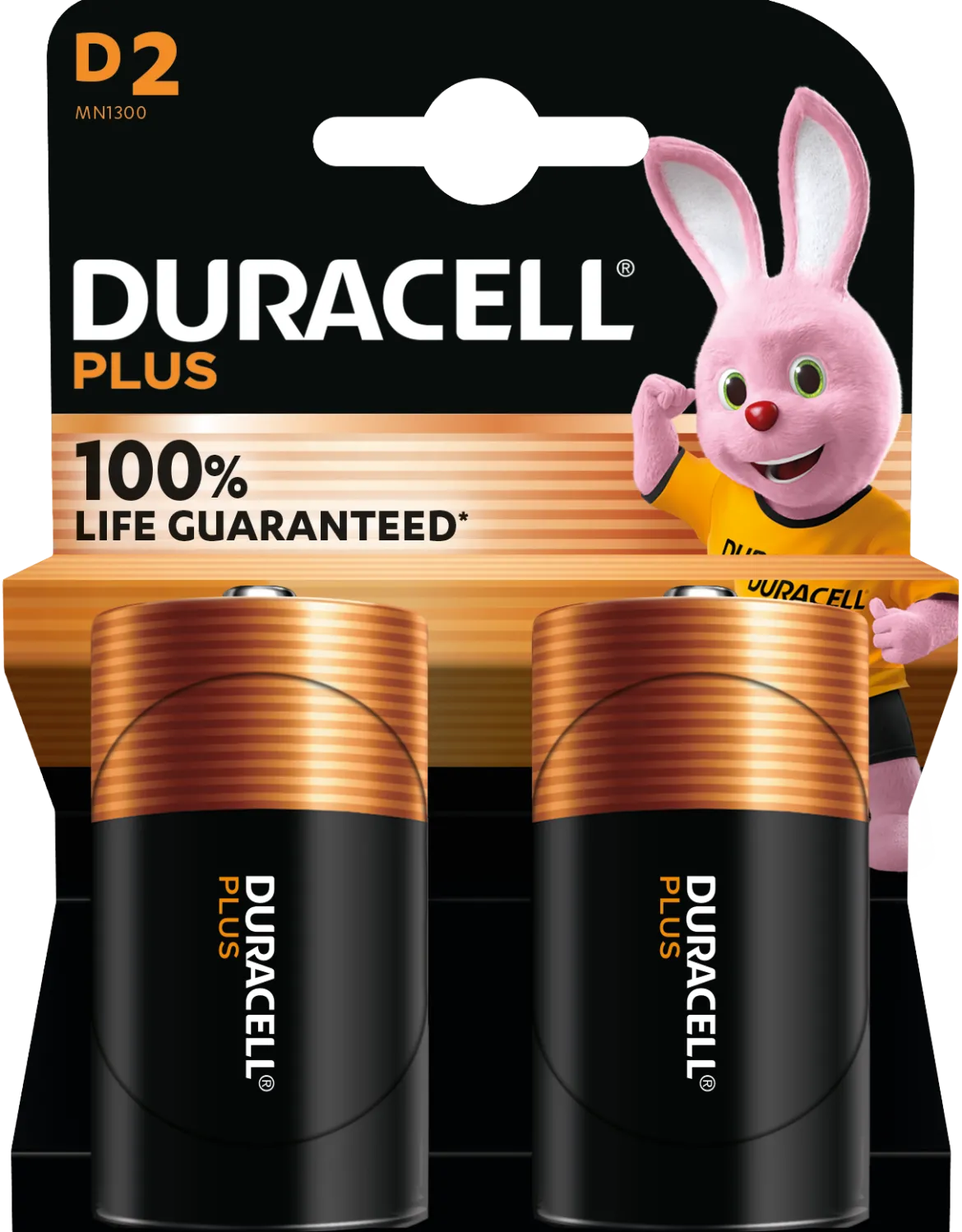 Duracell Plus D-batterier - 2 stk