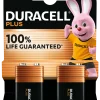 Duracell Plus 9V-batterier - 2 stk